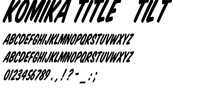 Komika Title - Tilt font